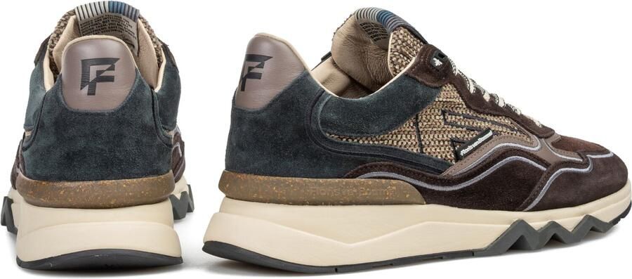 FLORIS VAN BOMMEL Lage Sneakers Heren Sfm-10198 De Zager Textiel Bruin - Foto 8