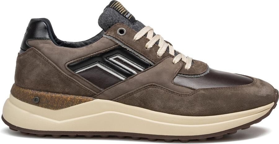 FLORIS VAN BOMMEL Lage Sneakers Heren Sfm-10236 De Tikker Textiel Bruin