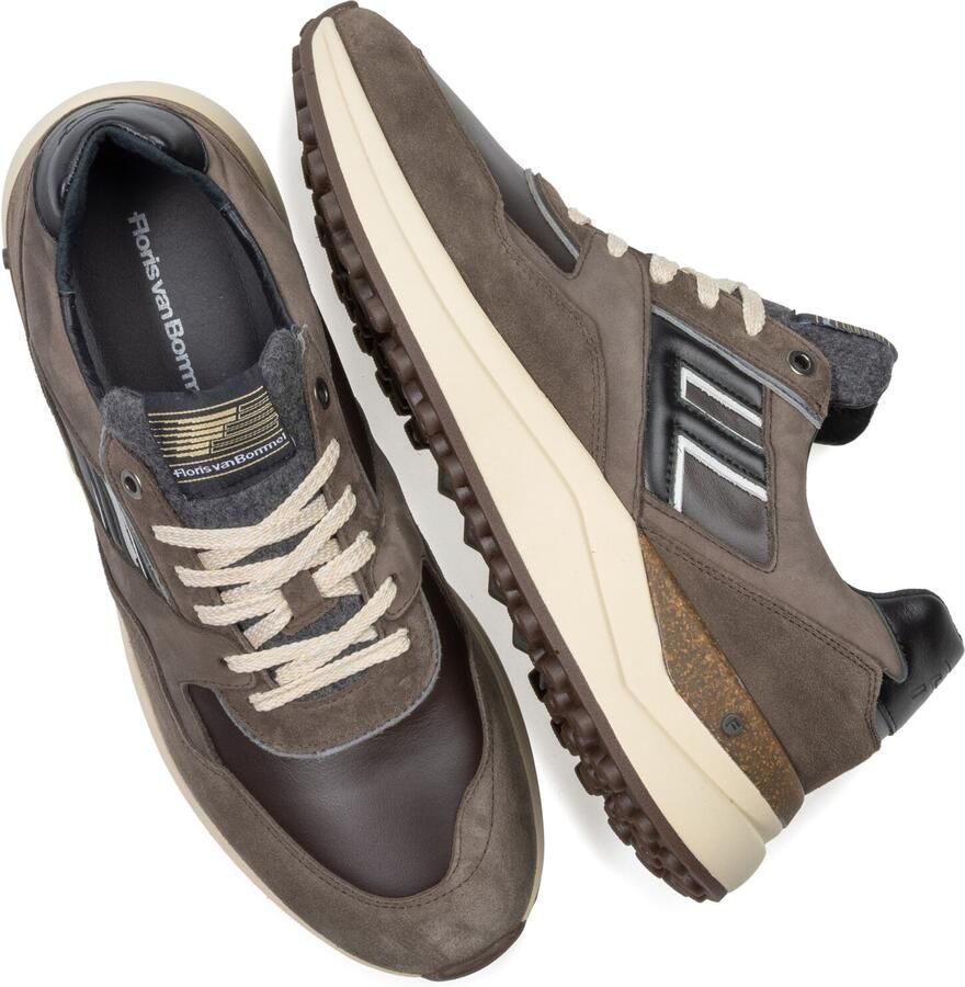 FLORIS VAN BOMMEL Lage Sneakers Heren Sfm-10236 De Tikker Textiel Bruin - Foto 2
