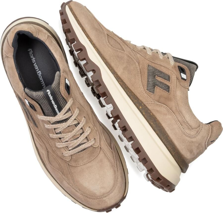 FLORIS VAN BOMMEL Lage Sneakers Heren Sfm-10238 De Grippper Suède Taupe - Foto 4