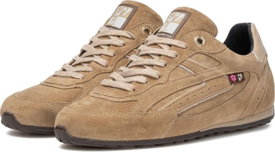 FLORIS VAN BOMMEL Lage Sneakers Dames Sfw-10150 Illvi Suède Camel