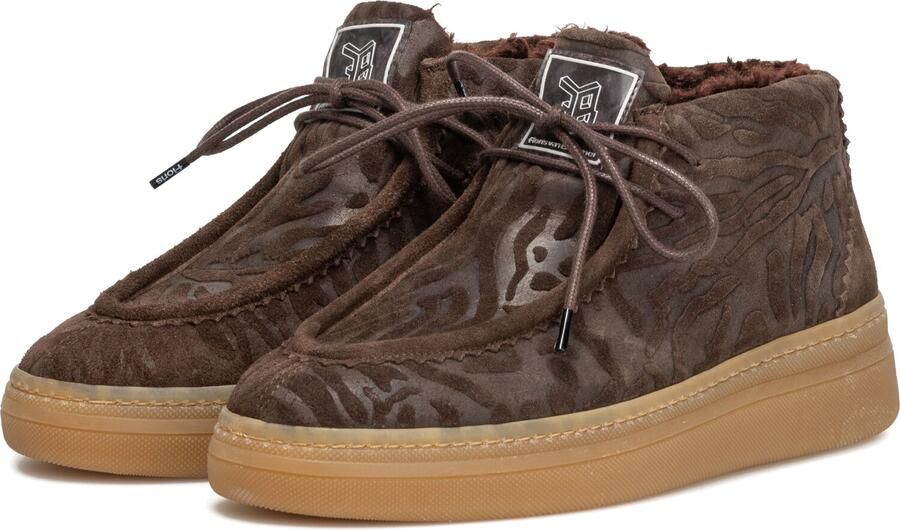 Floris van Bommel Sfw-10179 Fygi Veterschoenen Dames Bruin