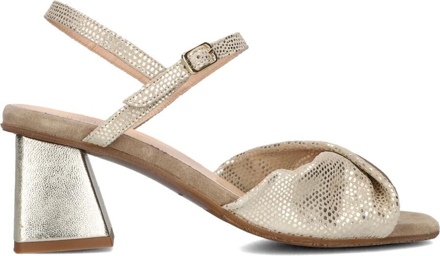 FLORIS VAN BOMMEL Sandalen met Hak Dames Sfw-90076 Cassi Maat: 36 Materiaal: Leer Kleur: Goudkleurig - Foto 3