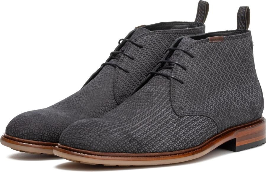 Floris van Bommel DE NORMER 01.20 Vrije tijd half-hoogHeren veterschoenHeren sneakers Zwart