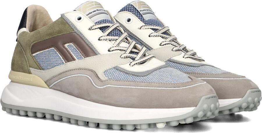 FLORIS VAN BOMMEL Lage Sneakers Heren Sfm-10139 Noppi Leer Grijs