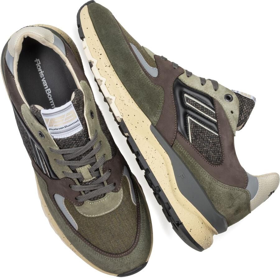 FLORIS VAN BOMMEL Lage Sneakers Heren Sfm-10154 De Treener Textiel Groen - Foto 7