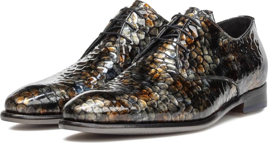 Floris van Bommel DE STAPPER 63.04 Nette herenschoenen Heren veterschoen Metallics