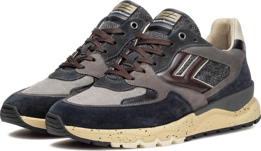 FLORIS VAN BOMMEL Lage Sneakers Heren Sfm-10154 De Treener Textiel