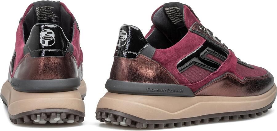 FLORIS VAN BOMMEL Lage Sneakers Dames Sfw-10170 Noppi Textiel Rood - Foto 4