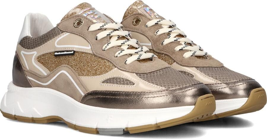 FLORIS VAN BOMMEL Lage Sneakers Dames Sfw-10101 Maat: 41 Materiaal: Suède Kleur: Bronskleurig