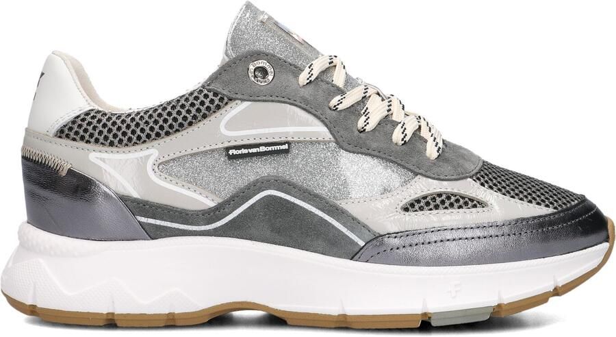 FLORIS VAN BOMMEL Lage Sneakers Dames Sfw-10101 Leer Zilverkleurig