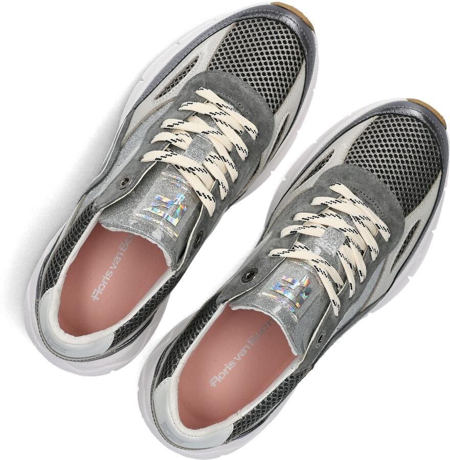 FLORIS VAN BOMMEL Lage Sneakers Dames Sfw-10101 Leer Zilverkleurig - Foto 3