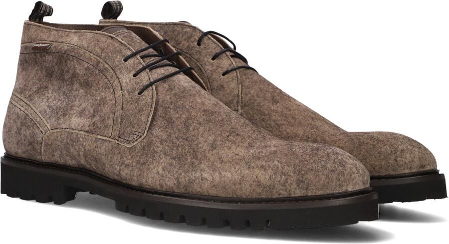Floris van Bommel DE FLOTER 01.08 Vrije tijd half-hoog Heren veterschoen Heren sneakers Taupe - Foto 1
