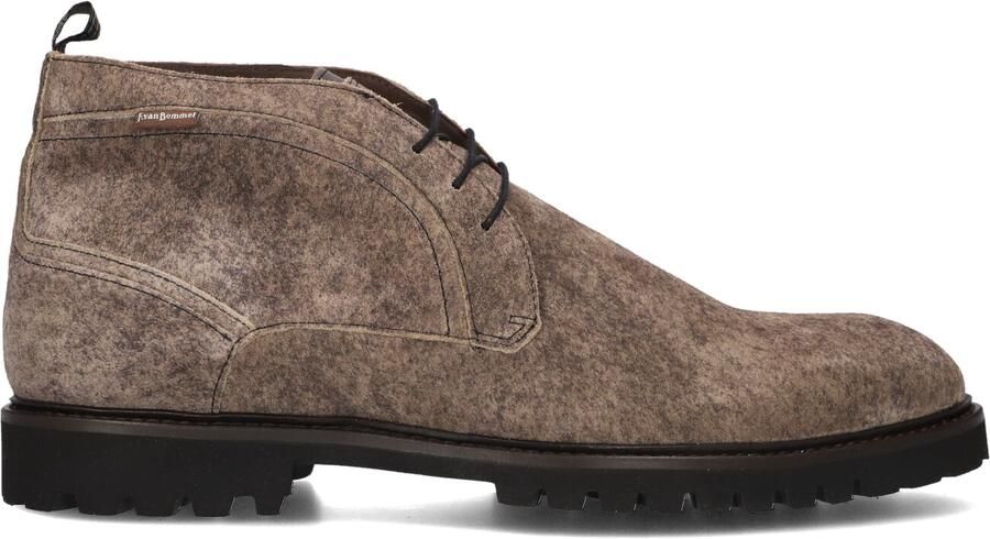 Floris van Bommel DE FLOTER 01.08 Vrije tijd half-hoog Heren veterschoen Heren sneakers Taupe - Foto 3