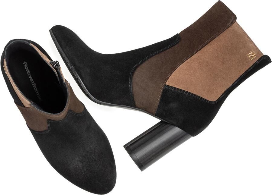 Floris van Bommel Sfw-50075 Kaci Enkellaarsjes Enkelboots met rits Dames Zwart - Foto 4