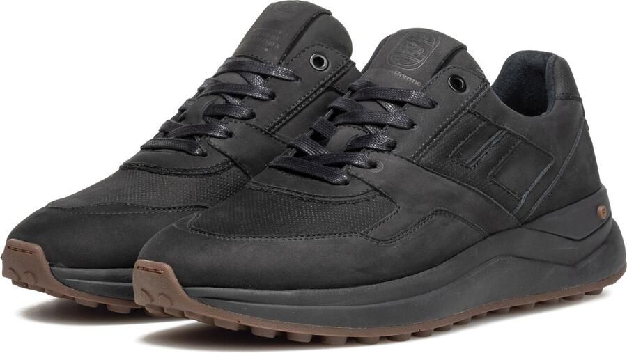 FLORIS VAN BOMMEL Lage Sneakers Heren Sfm-10269 De Trikker Nubuck Zwart
