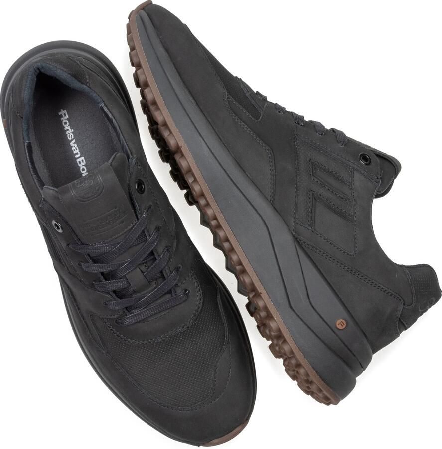 FLORIS VAN BOMMEL Lage Sneakers Heren Sfm-10269 De Trikker Nubuck Zwart - Foto 2