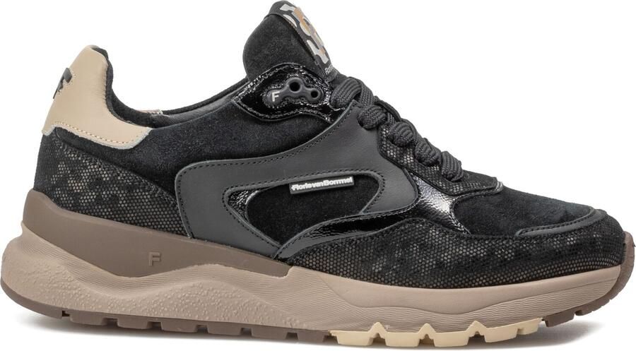 FLORIS VAN BOMMEL Lage Sneakers Dames Sfw-10164 Treni 38 5 Suède Zwart