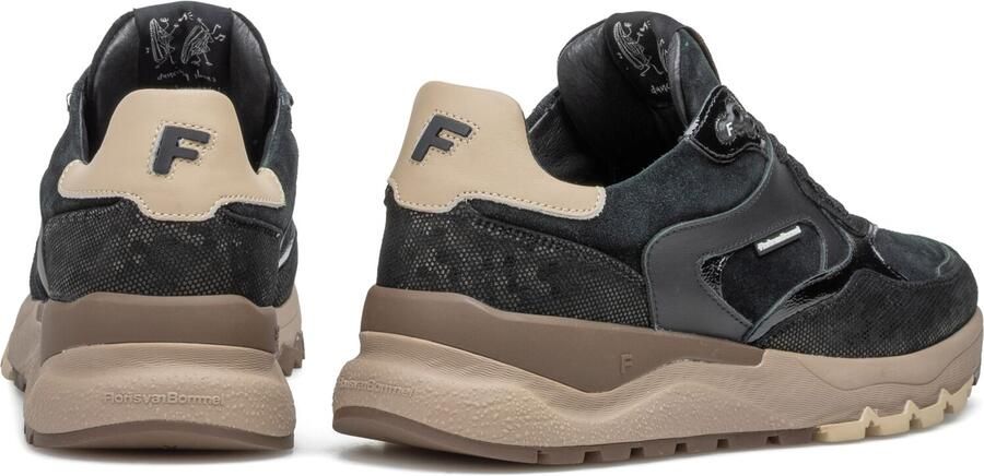 FLORIS VAN BOMMEL Lage Sneakers Dames Sfw-10164 Treni 5 Suède Zwart - Foto 3