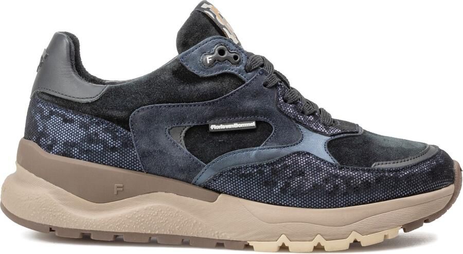 FLORIS VAN BOMMEL Lage Sneakers Dames Sfw-10164 Treni Textiel Zwart