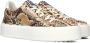 Floris van Floris van Bommel van Floris van Bommel Sneakers Dames Lage sneakers Damesschoenen Leer SFW-10106 print Slangenprint Goud - Thumbnail 1