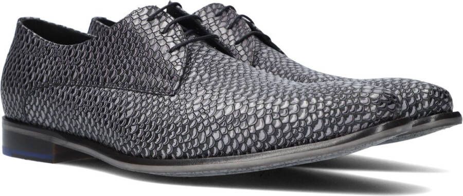 Floris van Bommel Veterschoen Floris Dressed DarkGrey Printed Leather SFM 30261 31 01