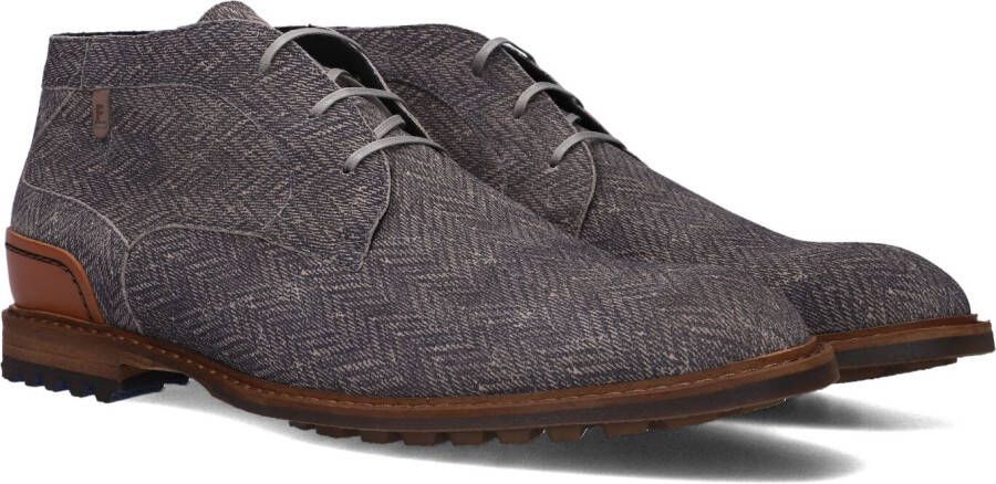 FLORIS VAN BOMMEL Veterschoenen Heren Sfm-50159 Crepi Maat: 48⅔ Materiaal: Leer Kleur: Grijs