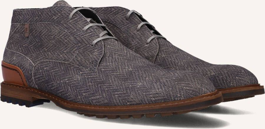 FLORIS VAN BOMMEL Veterschoenen Heren Sfm-50159 Crepi Maat: 40 Materiaal: Leer Kleur: Grijs