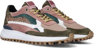 Floris van Floris van Bommel van Floris van Bommel Sneakers Dames Lage sneakers Damesschoenen Leer SFW-10079 glit Groen combi