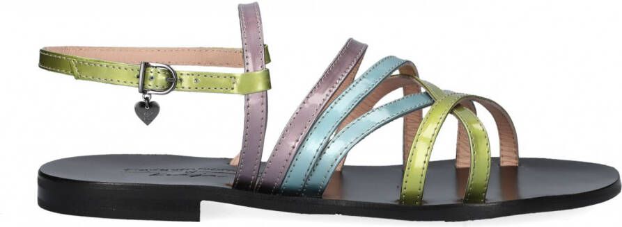 Floris van Bommel Fai leren sandalen multi metallic