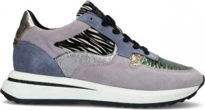 Floris van Bommel Sfw 10082 Lage sneakers Leren Sneaker Dames Paars