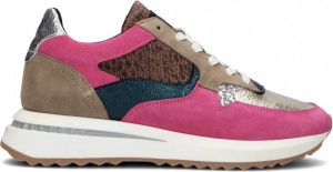 Floris van Floris van Bommel van Floris van Bommel Sneakers Dames Lage sneakers Damesschoenen Leer SFW-10082 glit Dierenprint Roze