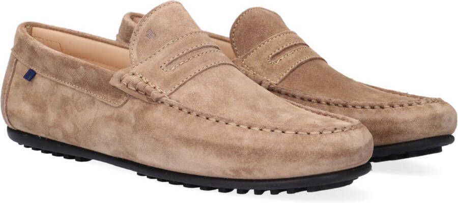 Van Bommel Mannen Suède Loafers Herenschoenen Instapper 15043 Beige