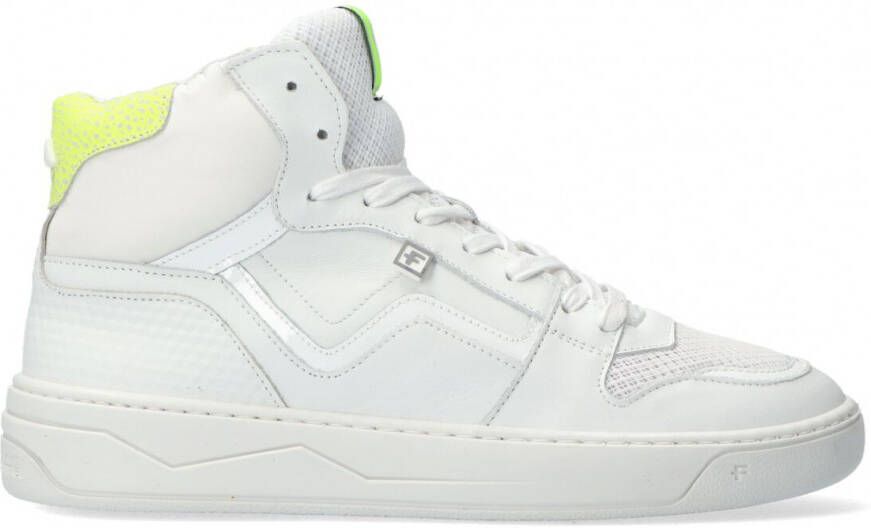Floris van Bommel 85329 Hoge sneakers Leren Sneaker Dames Wit
