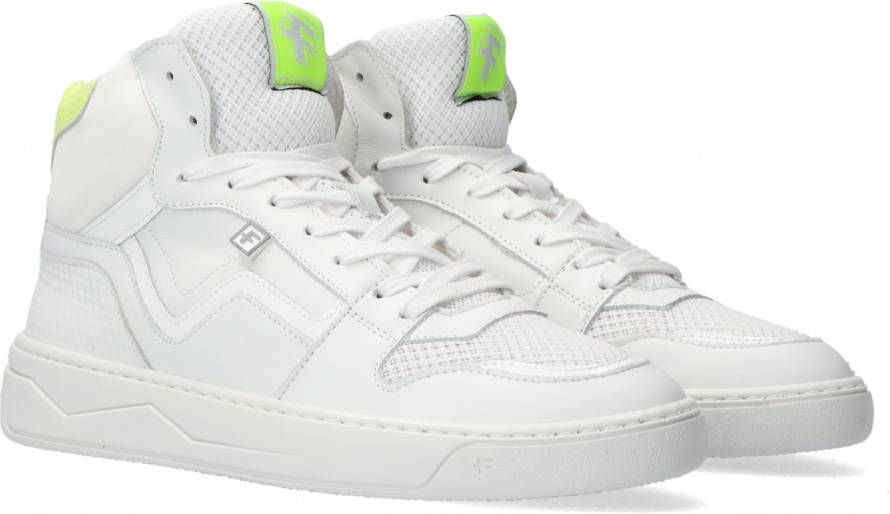 Floris van Bommel 85329 Hoge sneakers Leren Sneaker Dames Wit