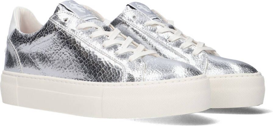 Floris van Floris van Bommel van Floris van Bommel Sneakers Dames Lage sneakers Damesschoenen Leer SFW-10059 Zilver