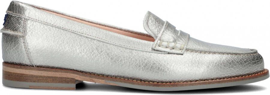 Ronde Teen Loafers-Zilver Schoenen damesschoenen Instappers Loafers 