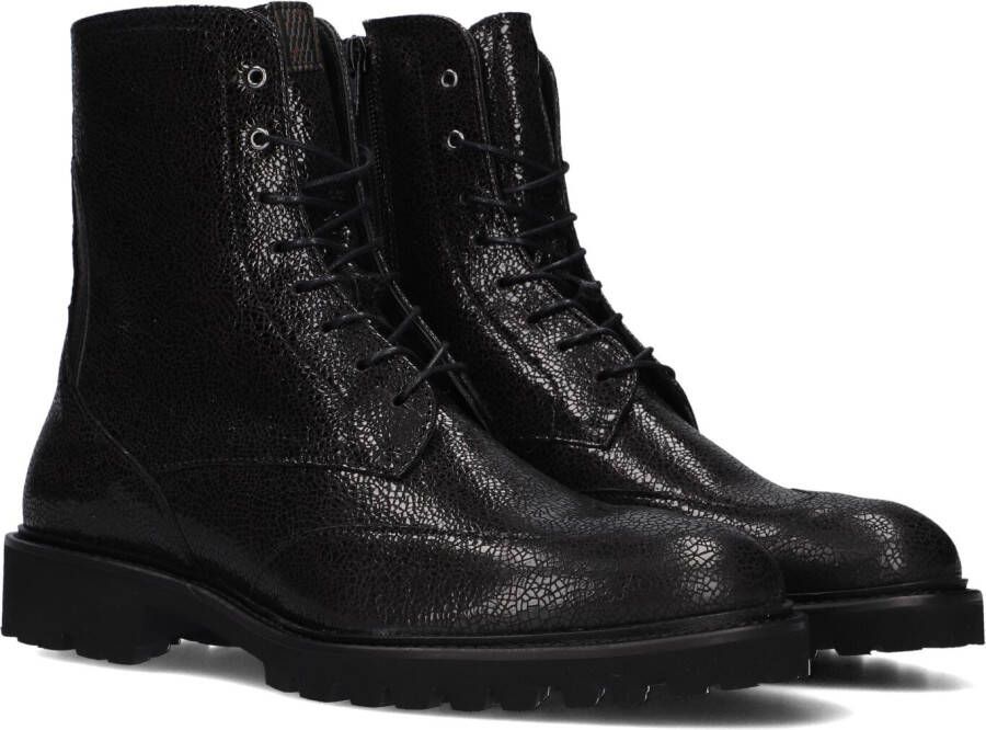 FLORIS VAN BOMMEL Veterboots Dames Selsi 02.00 Maat: 36 Materiaal: Leer Kleur: Zwart