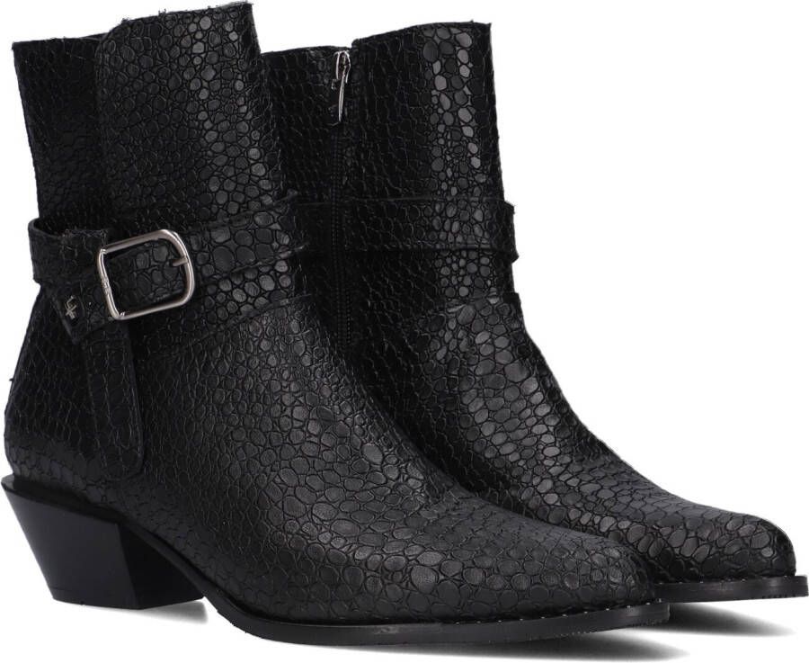 Floris van Bommel Sfw-50051 Enkellaarsjes Enkelboots met rits Dames Zwart