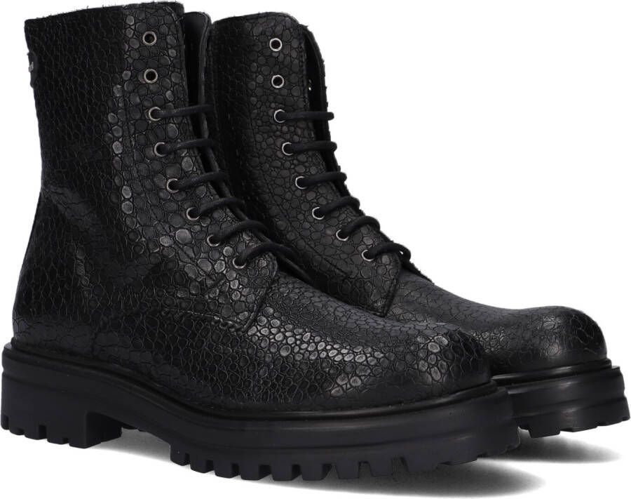 FLORIS VAN BOMMEL Zwarte Veterboots Sfw-50125