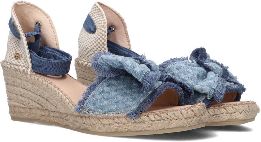 Fred de la Bretoniere Blauwe Bow Espadrilles Eve Blue Dames