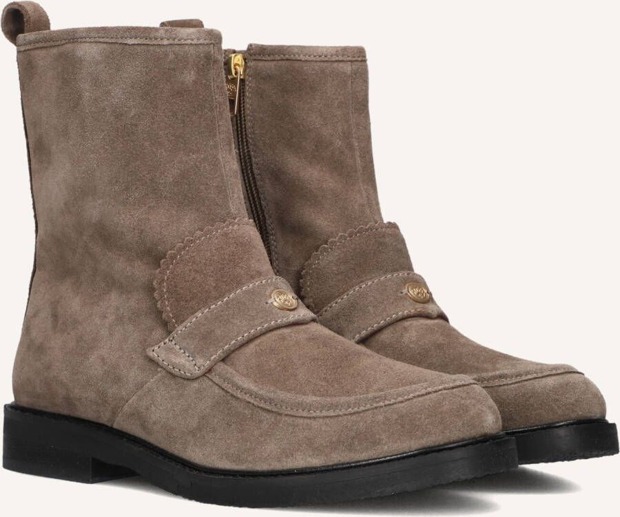 FRED DE LA BRETONIERE Boots Dames Paris Feliz Maat: 37 Materiaal: Suède Kleur: Taupe