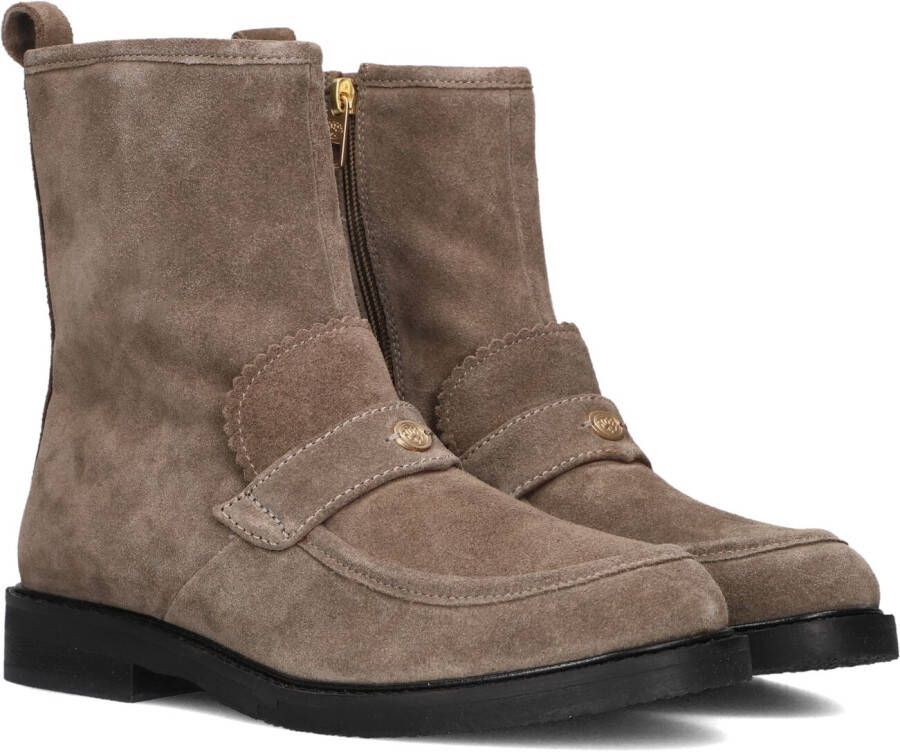 FRED DE LA BRETONIERE Boots Dames Paris Feliz Maat: 42 Materiaal: Suède Kleur: Taupe