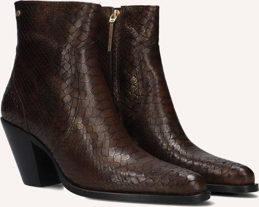 FRED DE LA BRETONIERE Enkellaarsjes Dames Blaire Ankle Boot Maat: 42 Materiaal: Leer Kleur: Bruin
