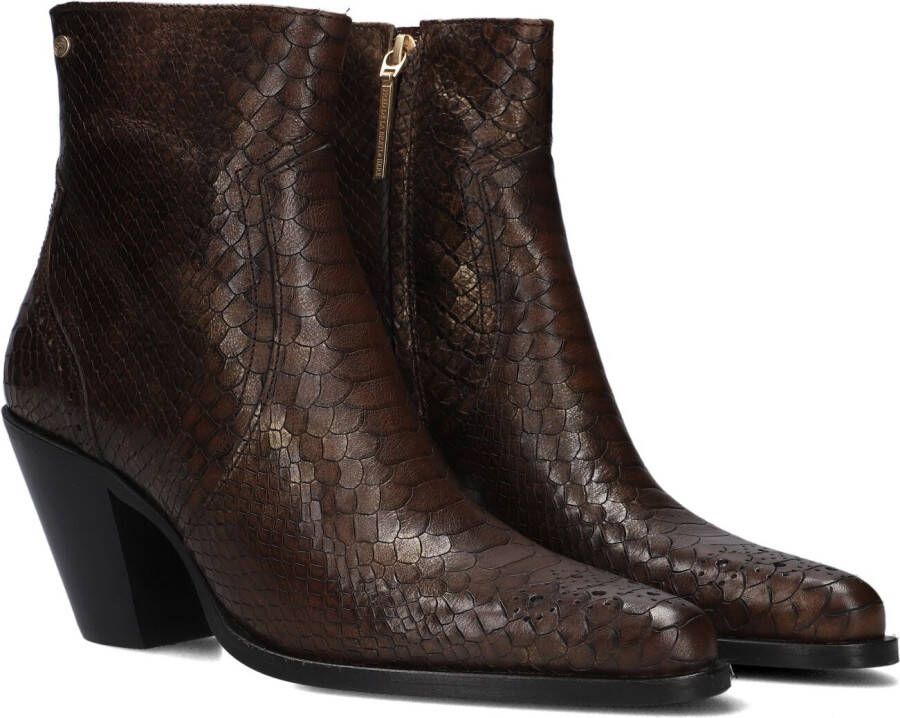 FRED DE LA BRETONIERE Enkellaarsjes Dames Blaire Ankle Boot Maat: 38 Materiaal: Leer Kleur: Bruin