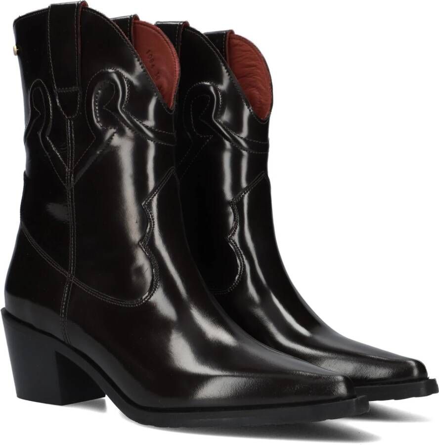FRED DE LA BRETONIERE Cowboylaarzen Dames Jolie Western Maat: 37 Materiaal: Lakleer Kleur: Bruin