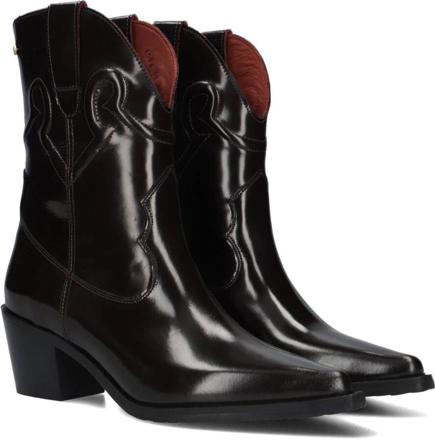 FRED DE LA BRETONIERE Cowboylaarzen Dames Jolie Western Maat: 39 Materiaal: Lakleer Kleur: Bruin