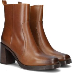 Fred de la Bretoniere 183010259 Enkellaarsjes Enkelboots met rits Dames Cognac