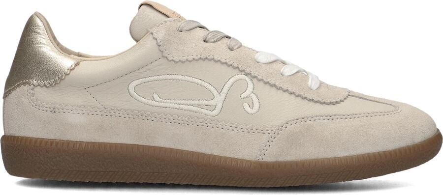 FRED DE LA BRETONIERE Lage Sneakers Dames Pearl Sign Leer Beige
