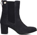 Fred de la Bretoniere Farah Chelsea leren suède chelsea boots met hak donkerblauw - Donkerblauw